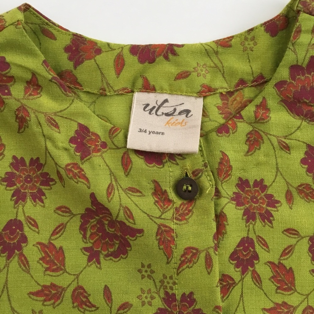 Utsa Kids Dress Floral Print Size 3-4 - Picture 3 of 8